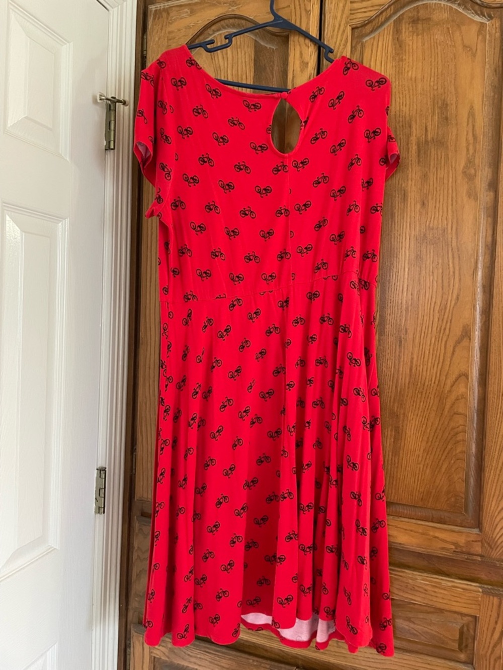 torrid Red Tank Dress with Black Bicycle Print - Picture 3 of 3
